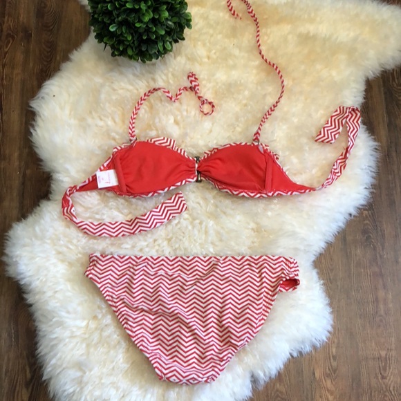 XHILARATION Chevron bikini small top medium bottom - Picture 7 of 11